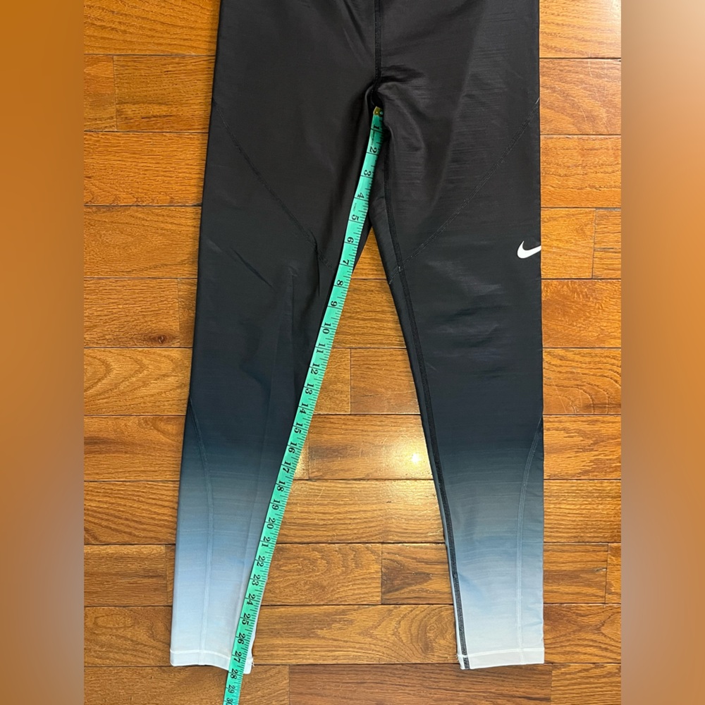 Nike Pro Hyperwarm Ombre Compression Leggings Bla… - image 4